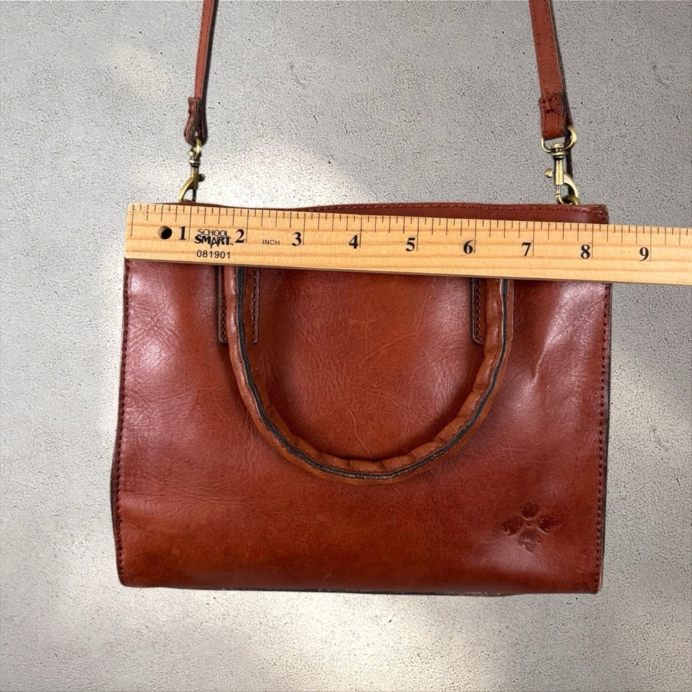 Patricia Nash Woven Plaid Mozia Satchel Brown Top Handle Bag Detachable Strap - Picture 8 of 8